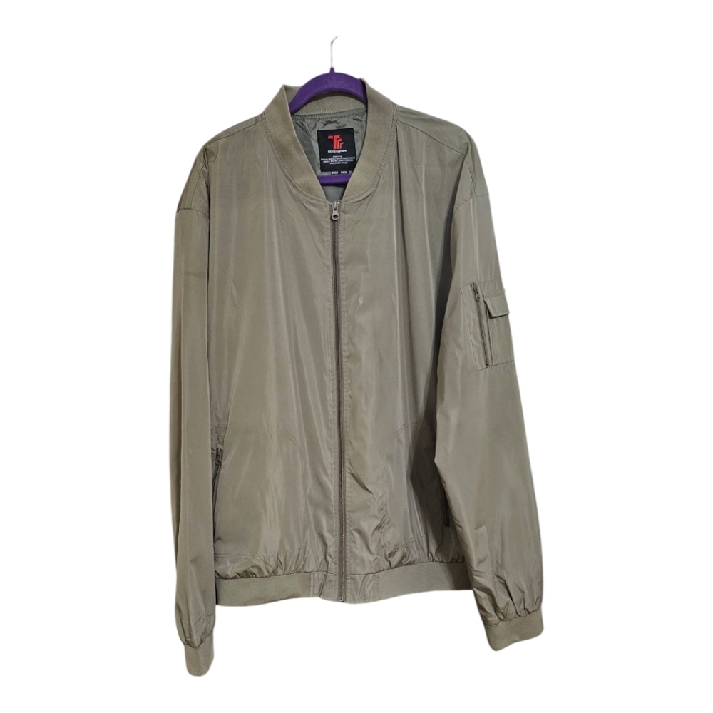 TBMPOY Lightweight Men's Tan Bomber Jacket 3XL - Picture 7 of 8